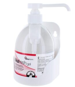 Support plastique mural pour flacons 300 et 500 mL