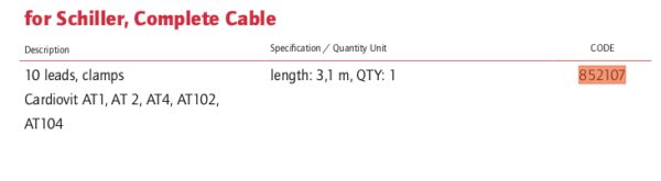 CABLE-ECG-COMPLET-10BRINS-SCHILLER